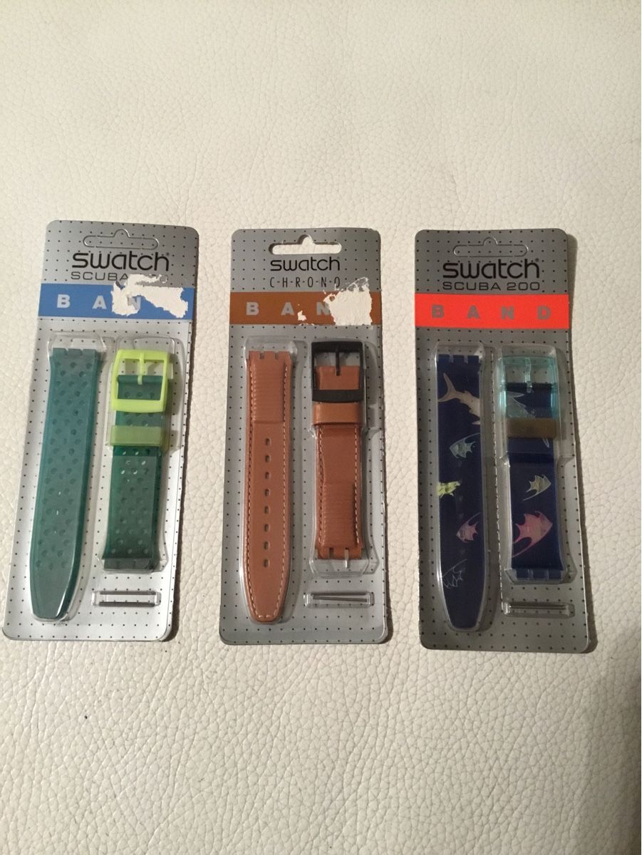 Swatch Orologi: Bracelets Swatch Scuba 200 et Chrono – Nuovo e nell'imballaggio originale da Neuchatel venduto da RinoICF