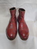 Rote Leder Herren-Stiefelette