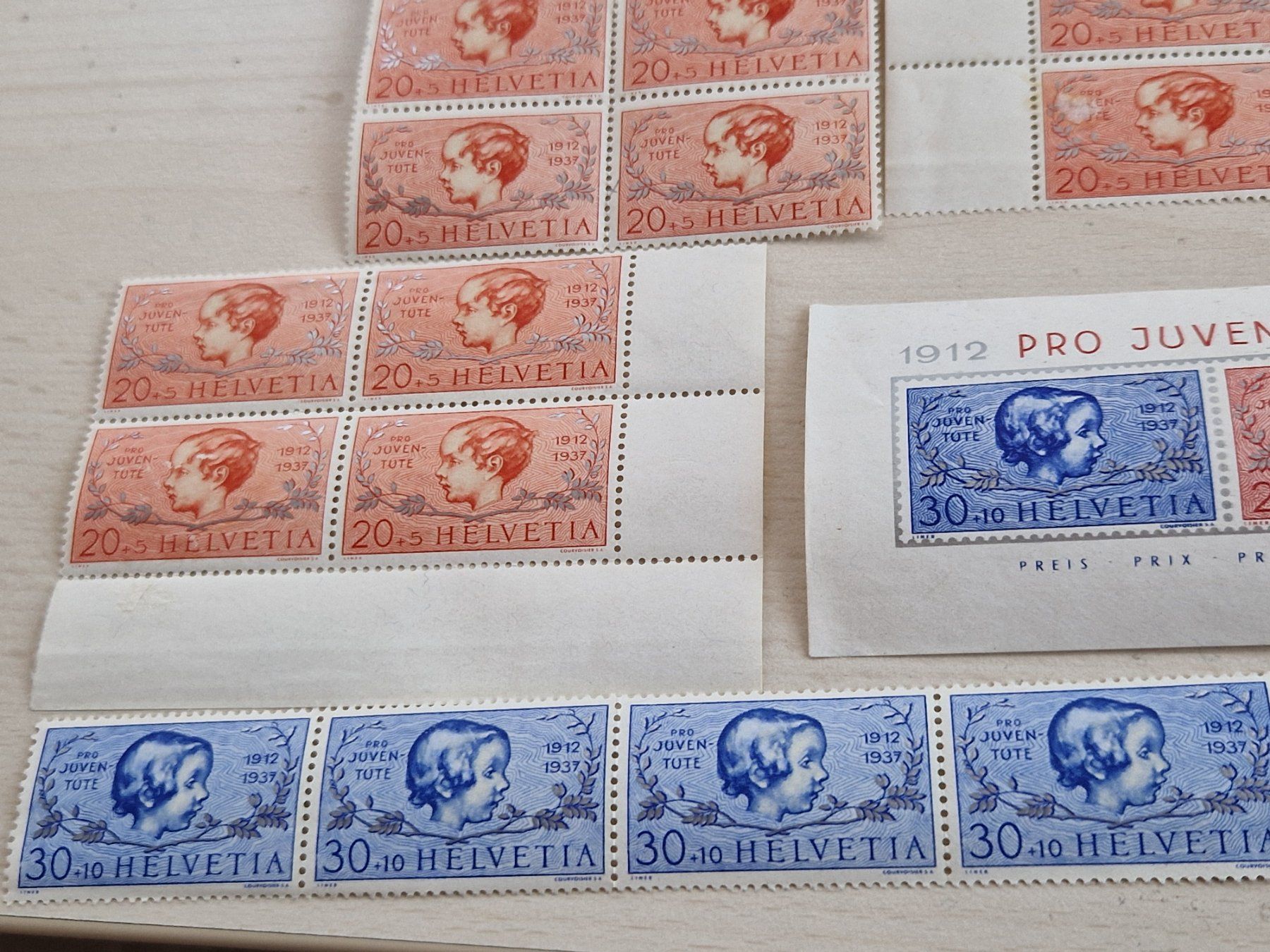 Tutti i francobolli: PJ 1937 mit Retouche, ab 1.- – Usato da Burgdorf venduto da Glossy01 5