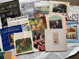 Lot de 13 disques vinyl 33 tours vintage de musique classiqu