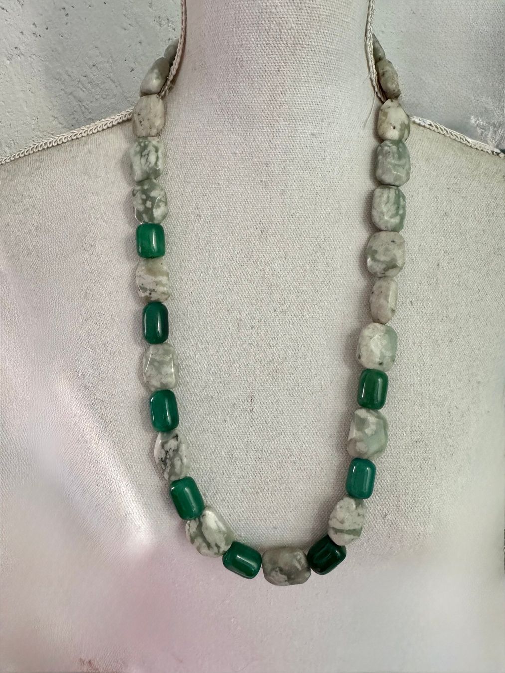 Ketten: Halskette Amazonit/ Achat – Neu (gemäss Beschreibung) aus Biberist von tl-schmuck