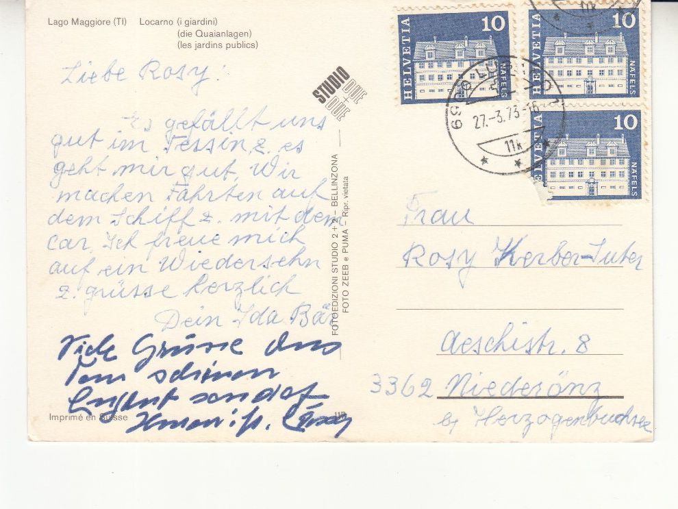 Ansichtskarten: Locarno 1973 – Gebraucht aus Bürglen TG von StampGraf 1