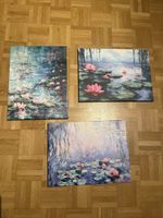 Bild Seerosen Monet 3er Set Deko neu