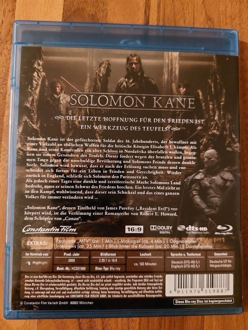 Tutti i DVDs: Blu Ray - Solomon Kane – Usato da Rheinfelden venduto da FilmAuktion 1