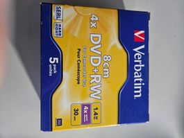 5er Pack DVD+RW 8 cm für Camcorder NEU