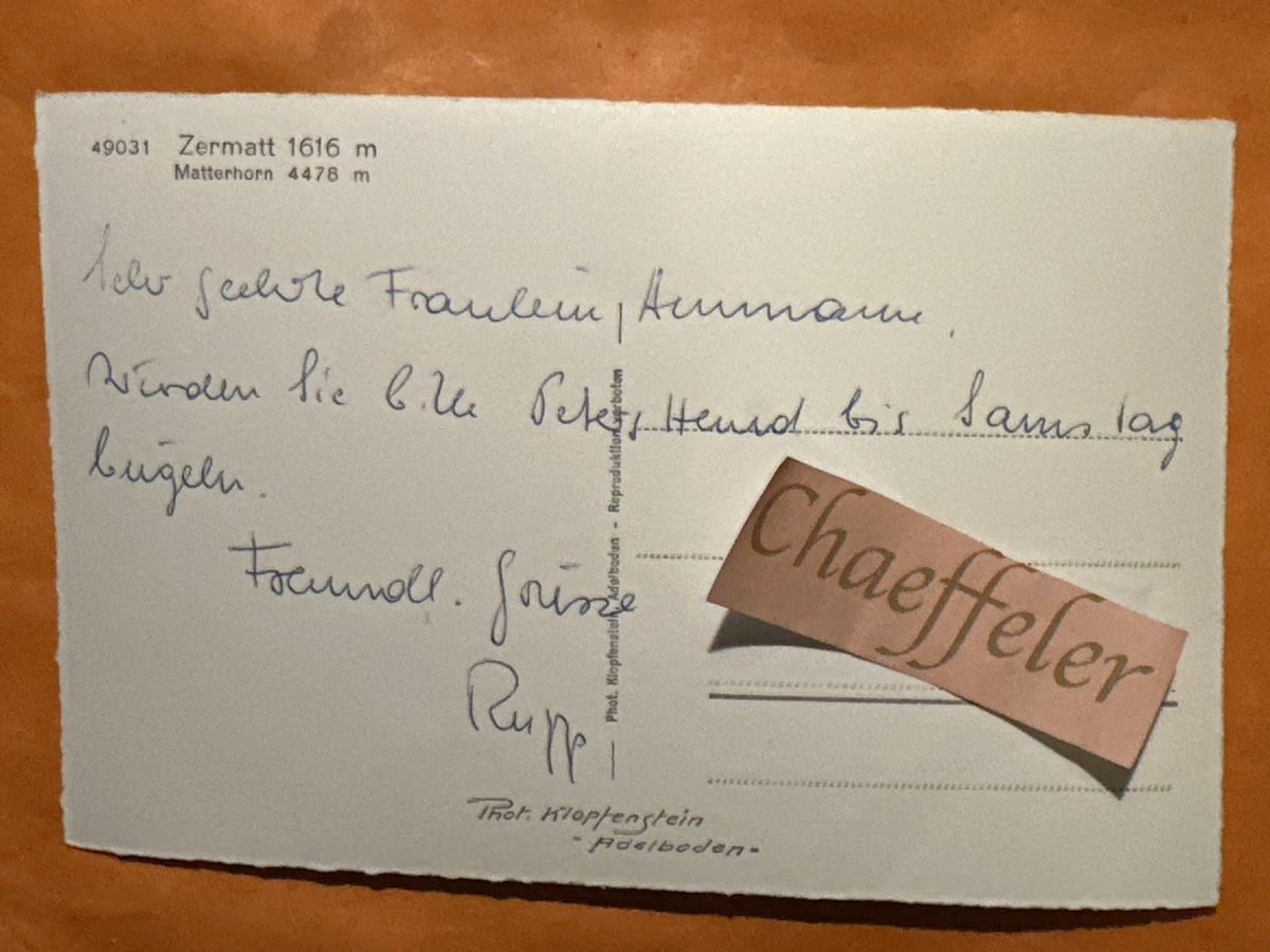 Cartoline postali: 49031 Zermatt Matterhorn  – Usato da Zürich venduto da Chaeffeler 1