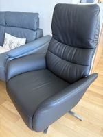 Relaxsessel dunkelblau Leder