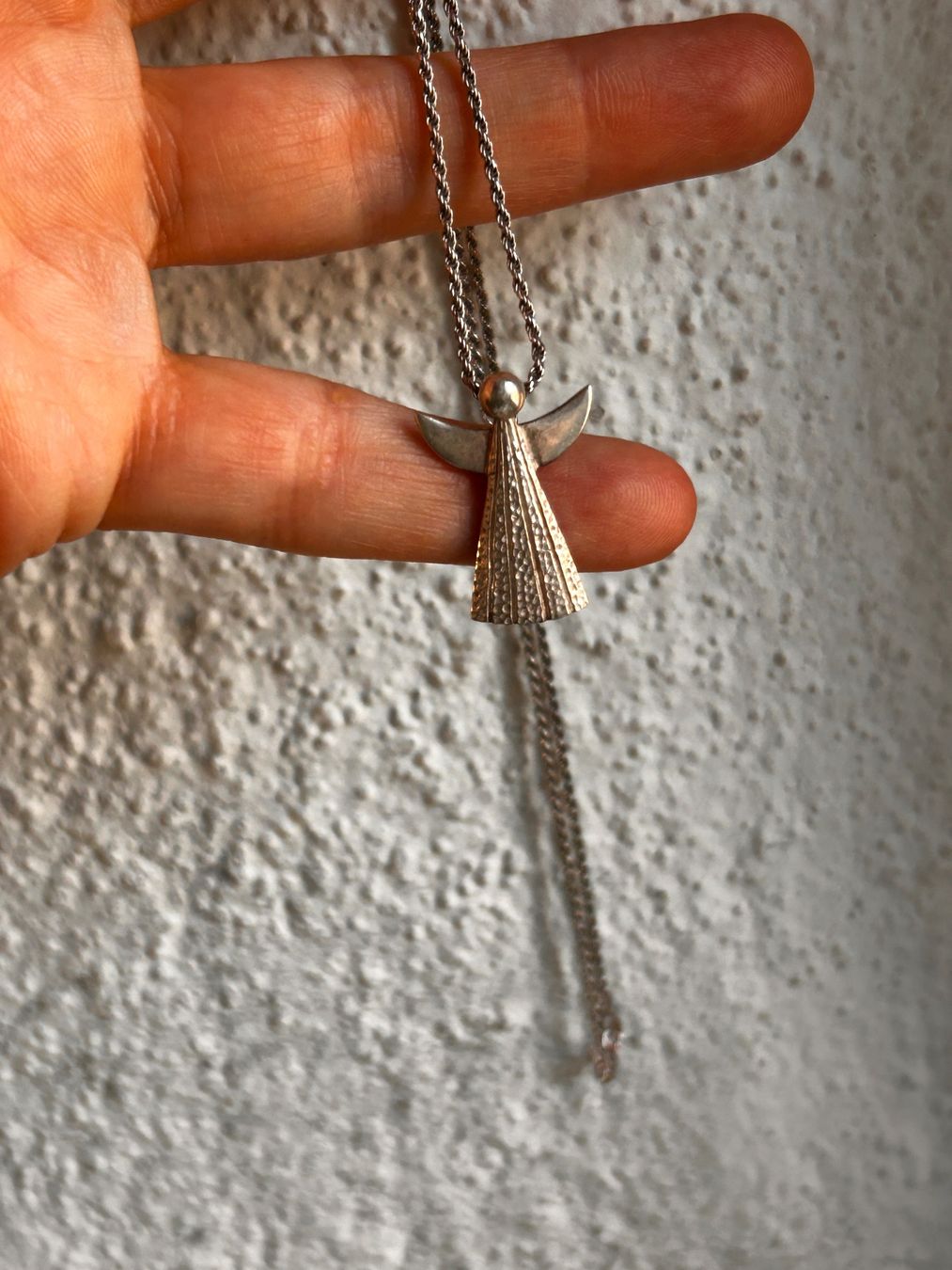 Catenine: Silberkette mit Engel liebevoll (50cm) – Usato da Basel venduto da bellespirit 9