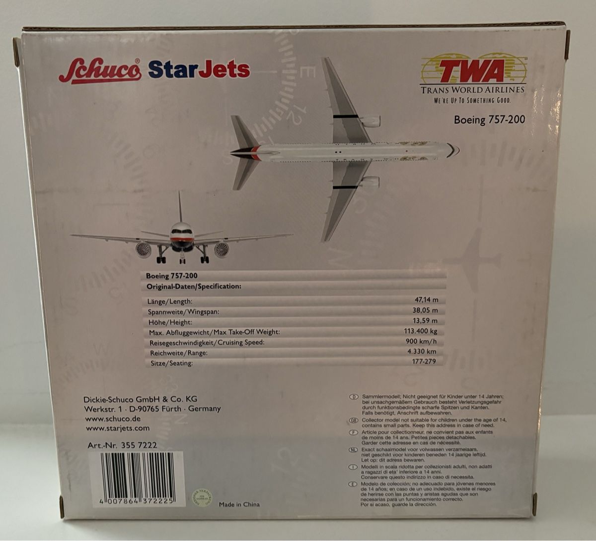 Schuco Modellbausätze & Standmodelle: Schuco Stsr Jet, Boeing 757-200, TWA – Neu (gemäss Beschreibung) aus Hettlingen von wohnung2001 3