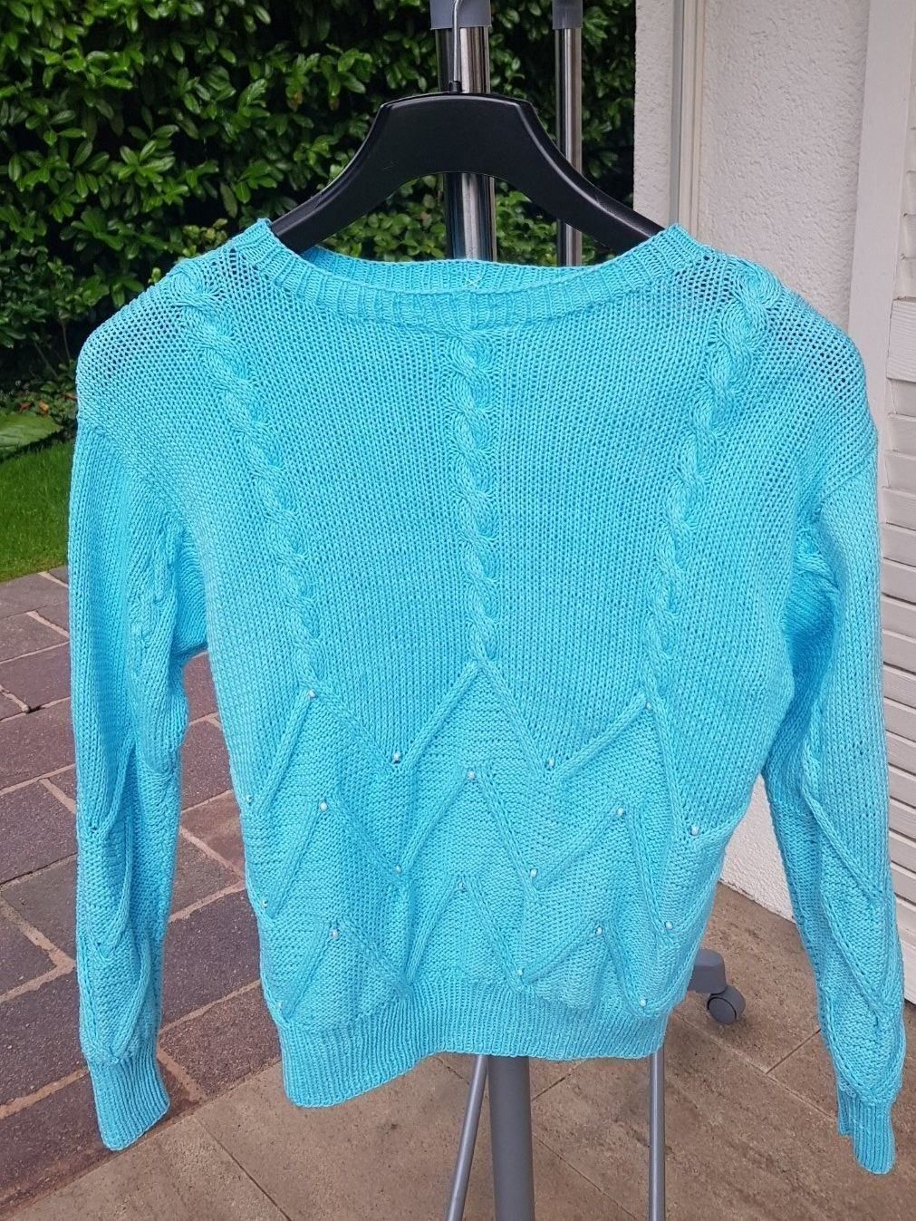 Maglioni & Felpe: Pullover Garn Vintage türkis – Usato da Mörschwil venduto da wunderkiste44 2