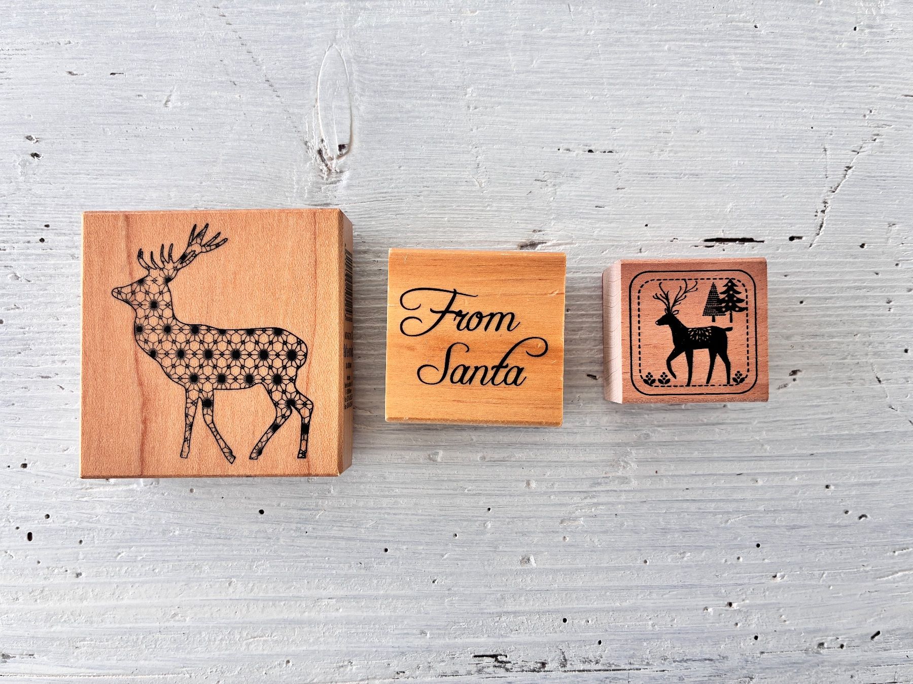 Tampons: Holz-Stempel "Hirsch" Set 3-tlg. – D'occasion à Glattfelden par Qwerasdf