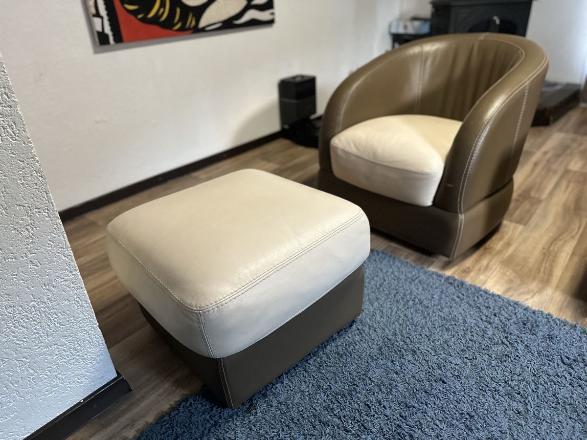 Divani: Set canapé cuir véritable – Nuovo (secondo la descrizione) da Massongex venduto da SwissDistributor 2