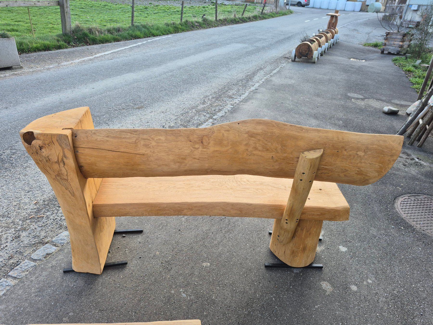 Panchine: Eichenbank mit Ablage – Usato da Bischofszell venduto da portmann_unikate 4