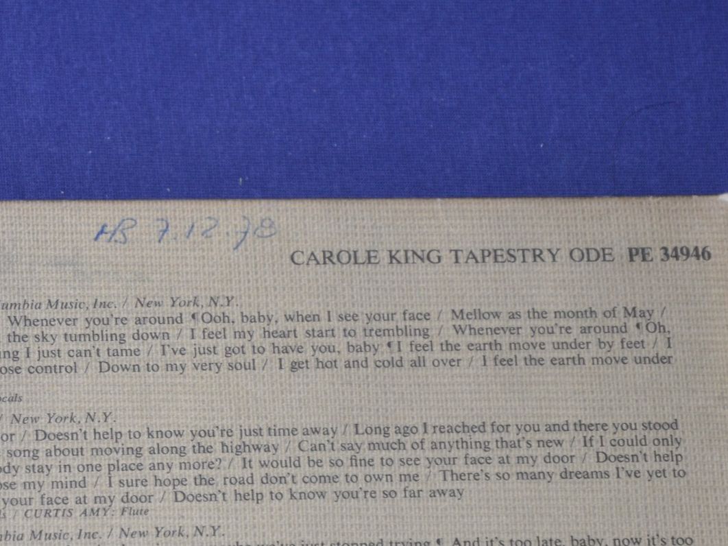 Vinyles: LP Carole King - Tapestry – D'occasion à Boll par Theodora15 2