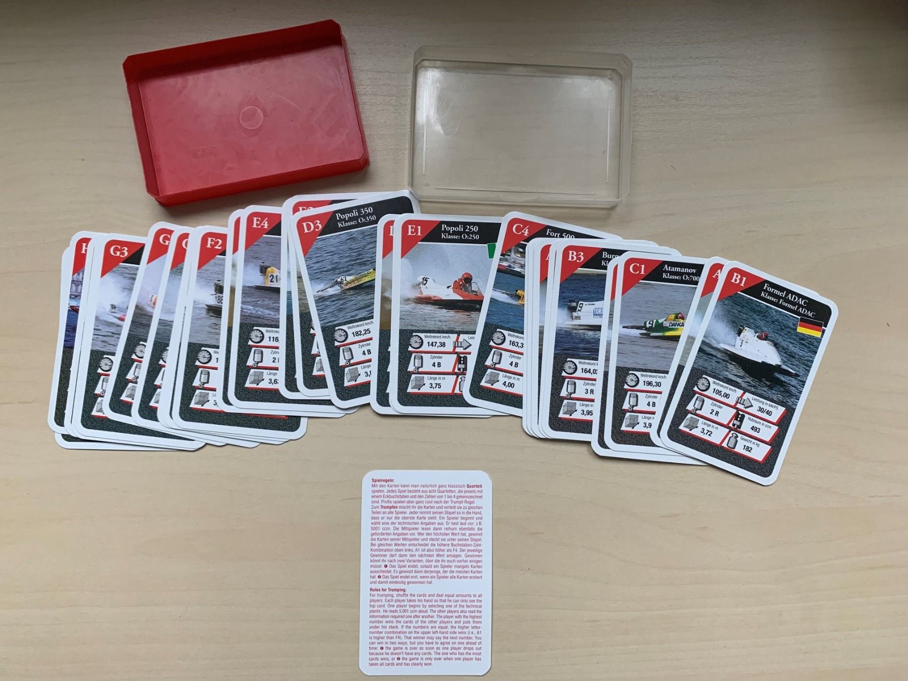 Jeux: Quartett Rennboote, Edition 2002/03 – D'occasion à Ettingen par Flatwhite 1