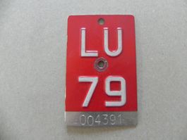 Velonummer Rad Velo Nummer LU 79 Luzern 1979 Geschenk