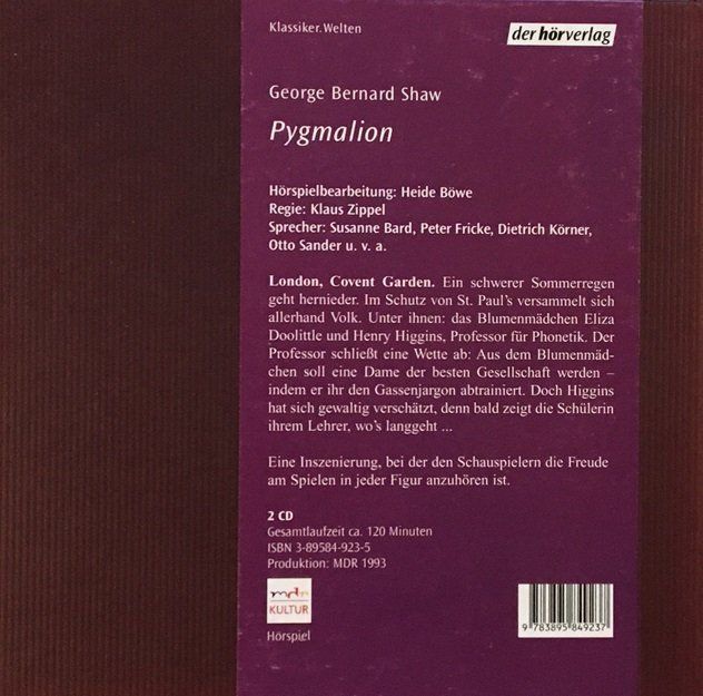 Audiolibri: George Bernard Shaw - Pygmalion – Usato da Grüningen venduto da azulmarron 1
