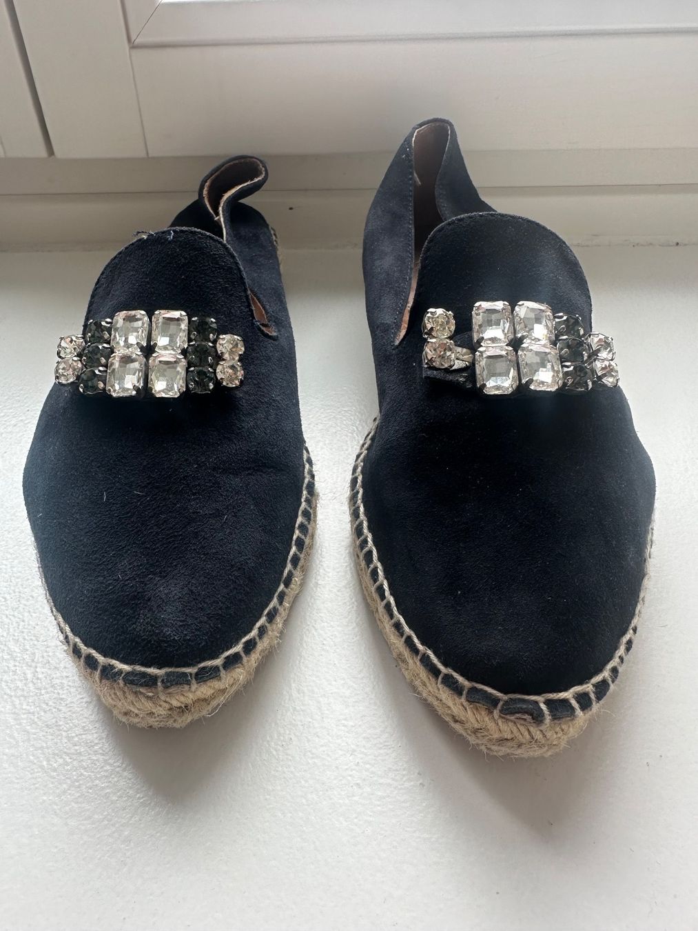 Scarpe da donna: Dunkelblaue Espadrilles mit Glitzerstein – Usato da Uster venduto da Monika_OB 1
