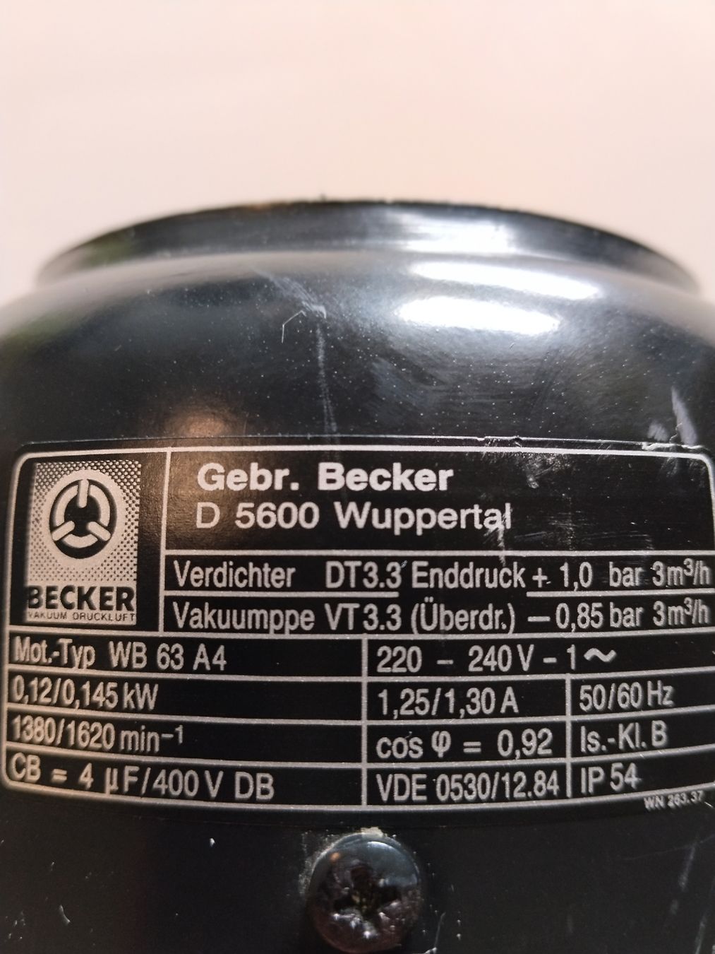 Compressori: Vakuumpumpe / Verdichter Becker VT 3.3 – Usato da Brügg BE venduto da obm_fs8d 1