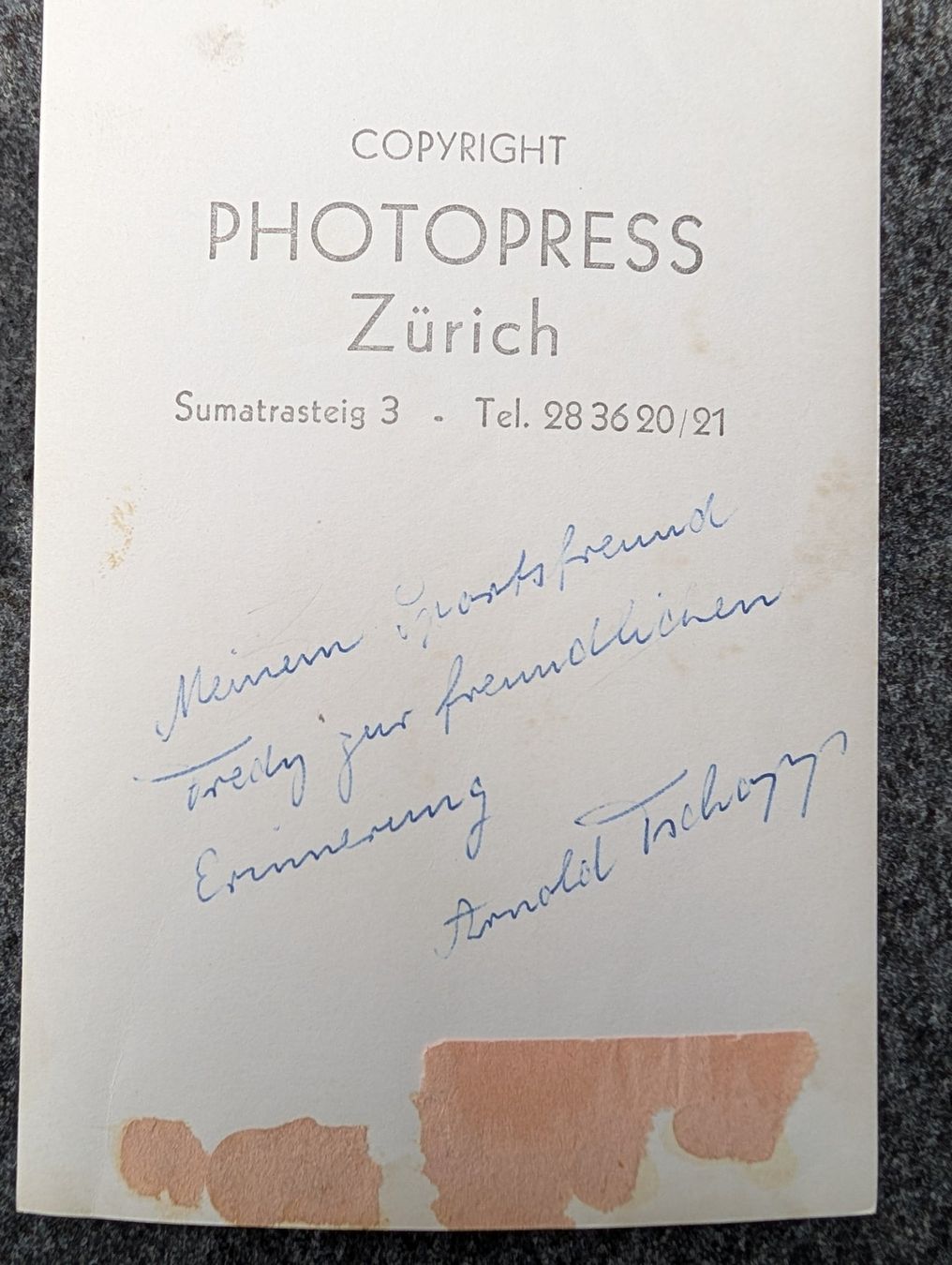 Autografi: Arnold Tschopp, handsigniert – Usato da Buchs ZH venduto da Fussballfredi 1
