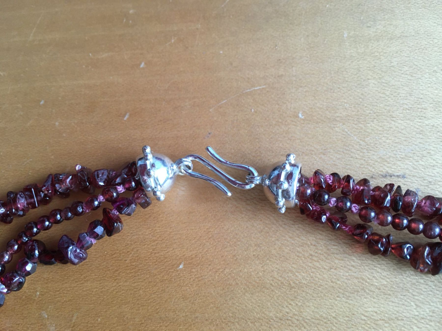 Catenine: Kette mit Granat und Citrin – Nuovo (secondo la descrizione) da Lyss venduto da Punktum01 2