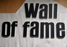 Wanddeko Buchstaben "Wall of Fame" Schwarz 3D Wandtattoo