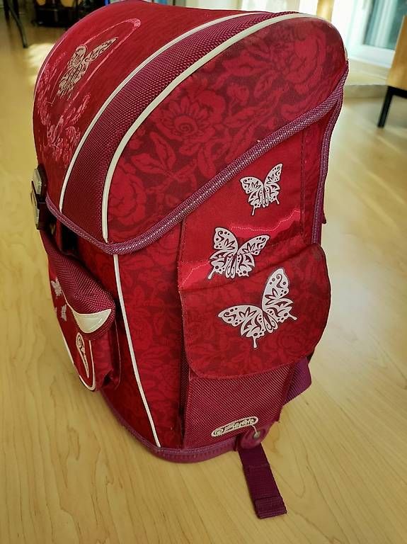 Herlitz Kindertaschen: Mädchen Schulsack / Schulranzen rosa Schmetterling Herlitz – Gebraucht aus Münchenstein von sterni_0813 4