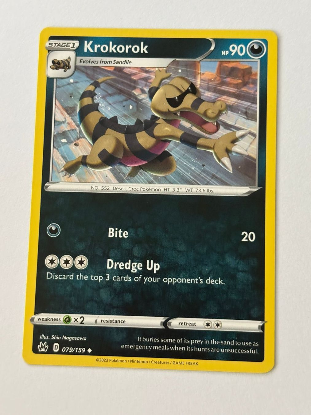Pokémon Sammelbilder & Trading cards: Pokemon-Karte Krokorok 079/159 – Gebraucht aus Herisau von Seyashop1