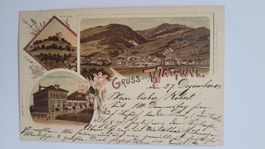 Ansichtskarte gruss aus Wattwil Litho 1902 R34