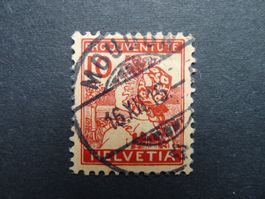 1915 Nr. J3 mit Vollstempel von MOUDON