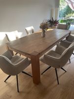 Table en bois massif extensible
