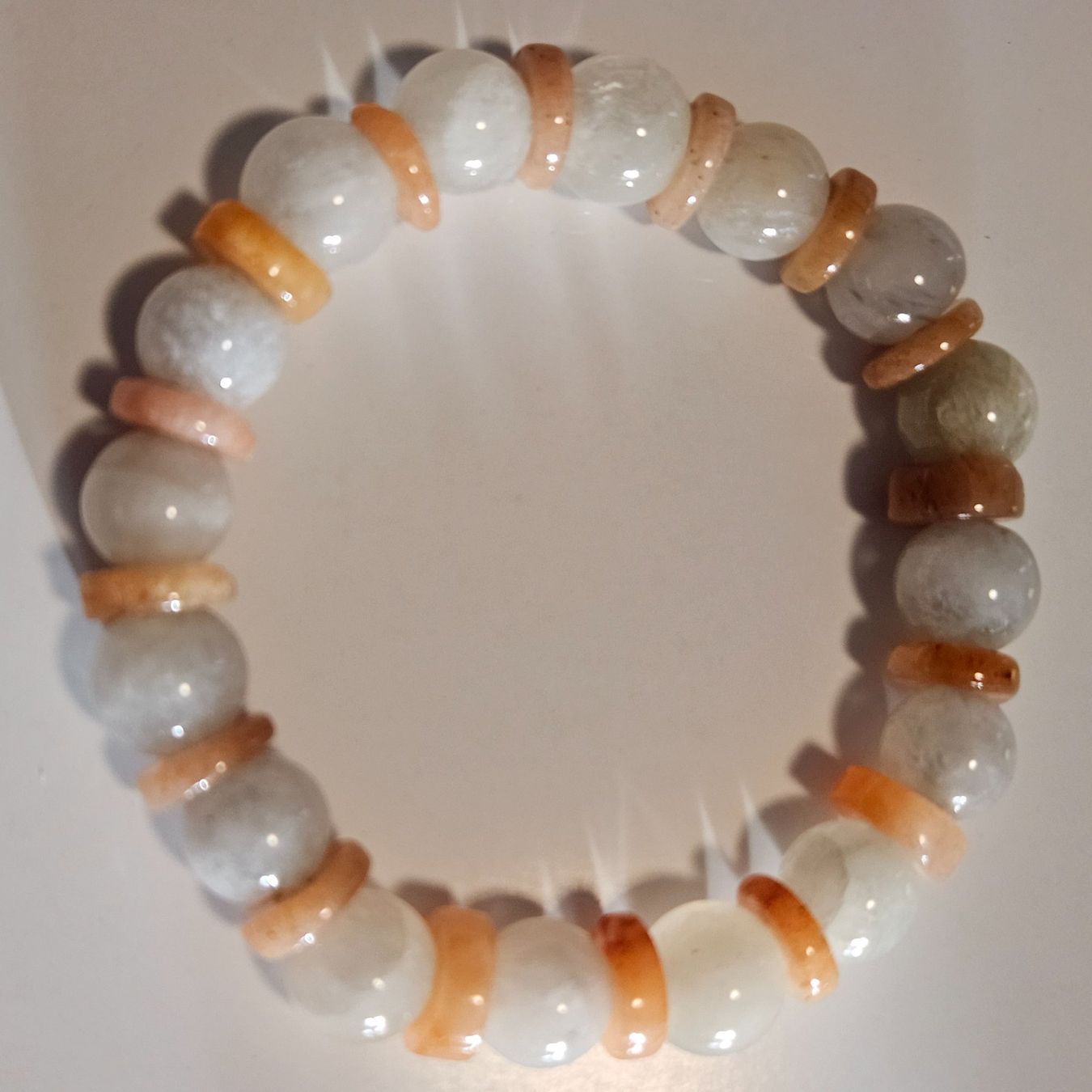 Bracciali & Braccialetti: Bracellet en perles de jade blanc – Nuovo e nell'imballaggio originale da Vernier venduto da 19pigments 1