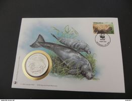 WWF Münzbrief Vanuatu Dugong 1995