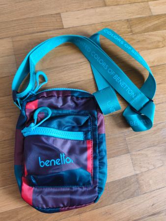 BENETTON Umhängetasche Damen farbig türkis, blau,rot