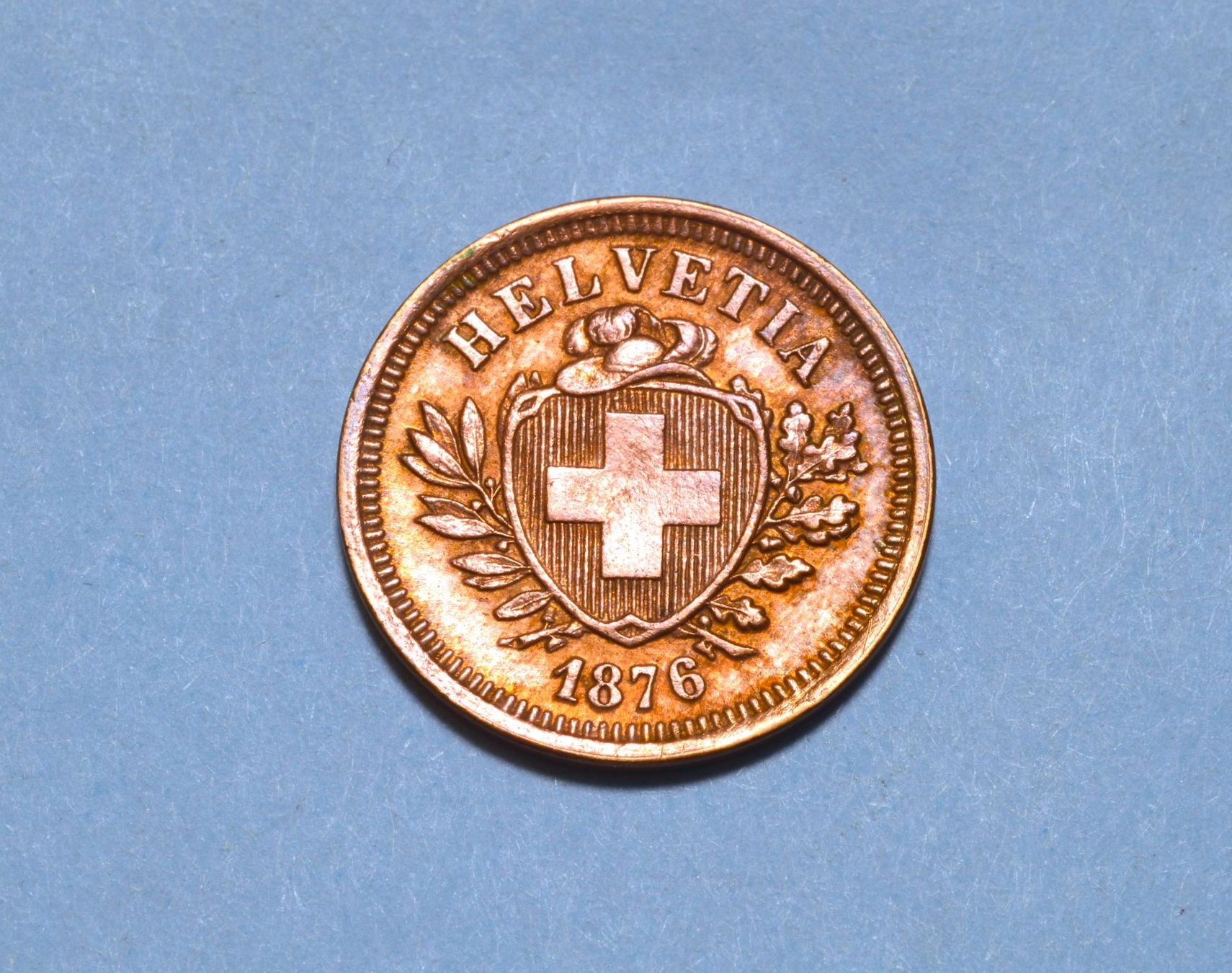 Tutti le monete: 1 Rappen 1876 – Usato da Oberglatt ZH venduto da ZH111