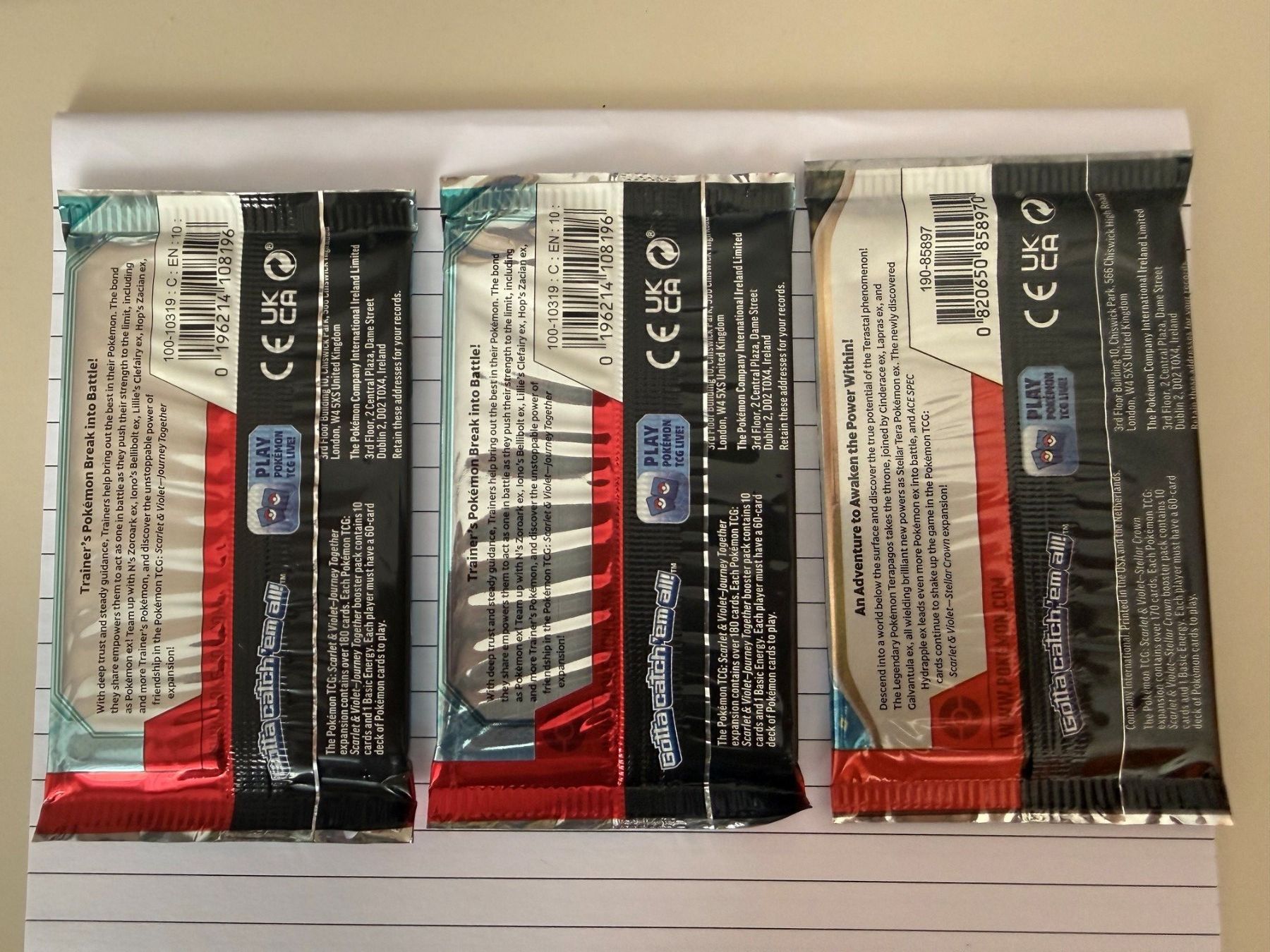 Pokémon Carte collezionabili: 3x Pokémon Booster Sealed Scarlet & Violet – Nuovo e nell'imballaggio originale da Chiggiogna venduto da TheLegend88 1