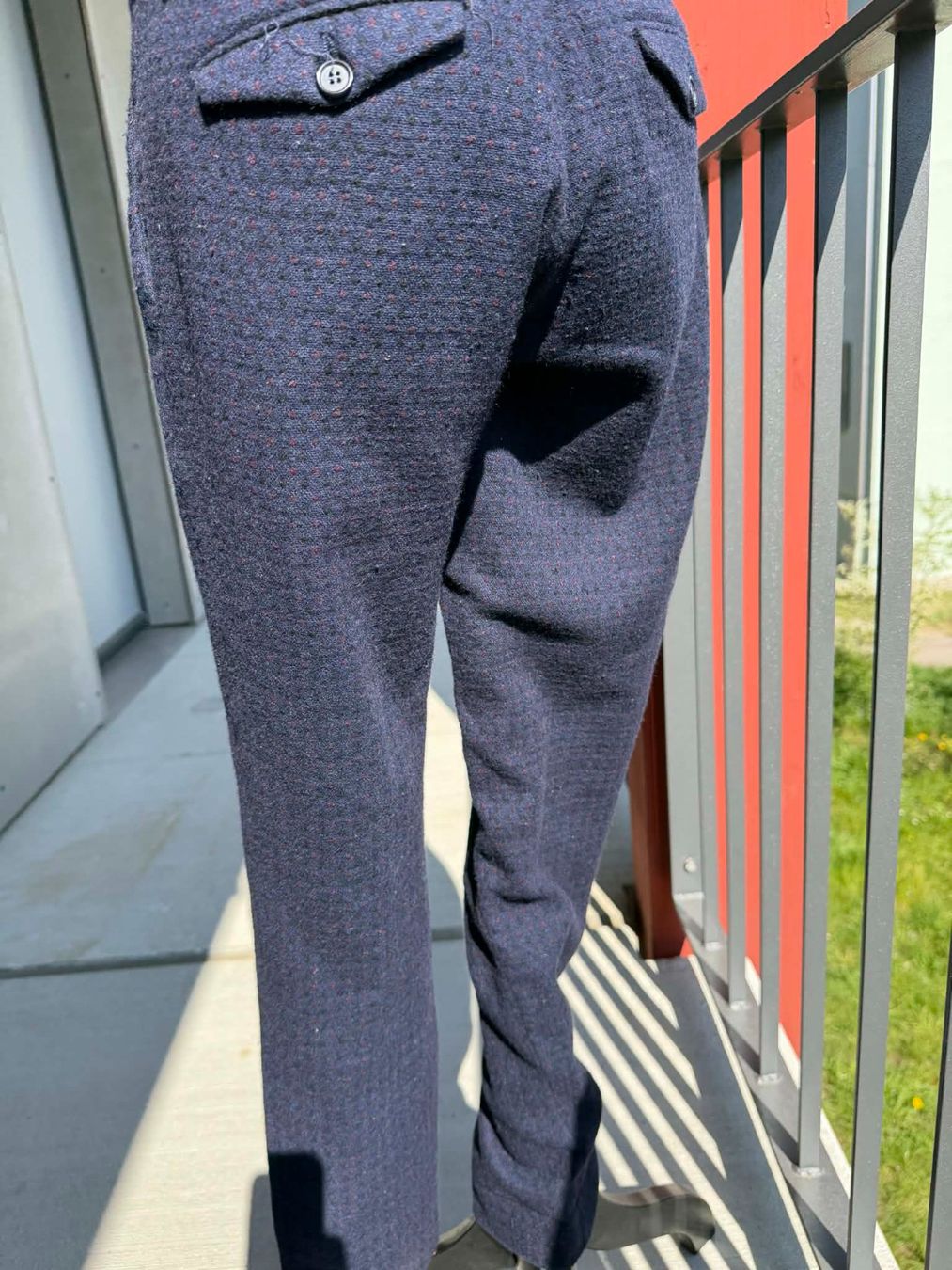 Pantaloni: Edle Wollhose, marineblau, Gr. 46 – Usato da Riehen venduto da edu_92w7