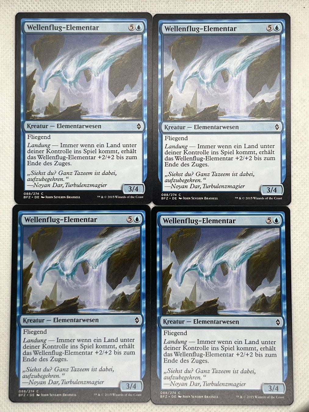 Magic The Gathering Carte collezionabili: Magic The Gathering: 4x Wellenflug-Elementar, Near Mint! – Usato da Hinterkappelen venduto da Kim1992