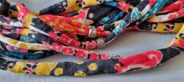 Collier sautoir multi-rangs, FAIT MAIN, pièce unique recyclé