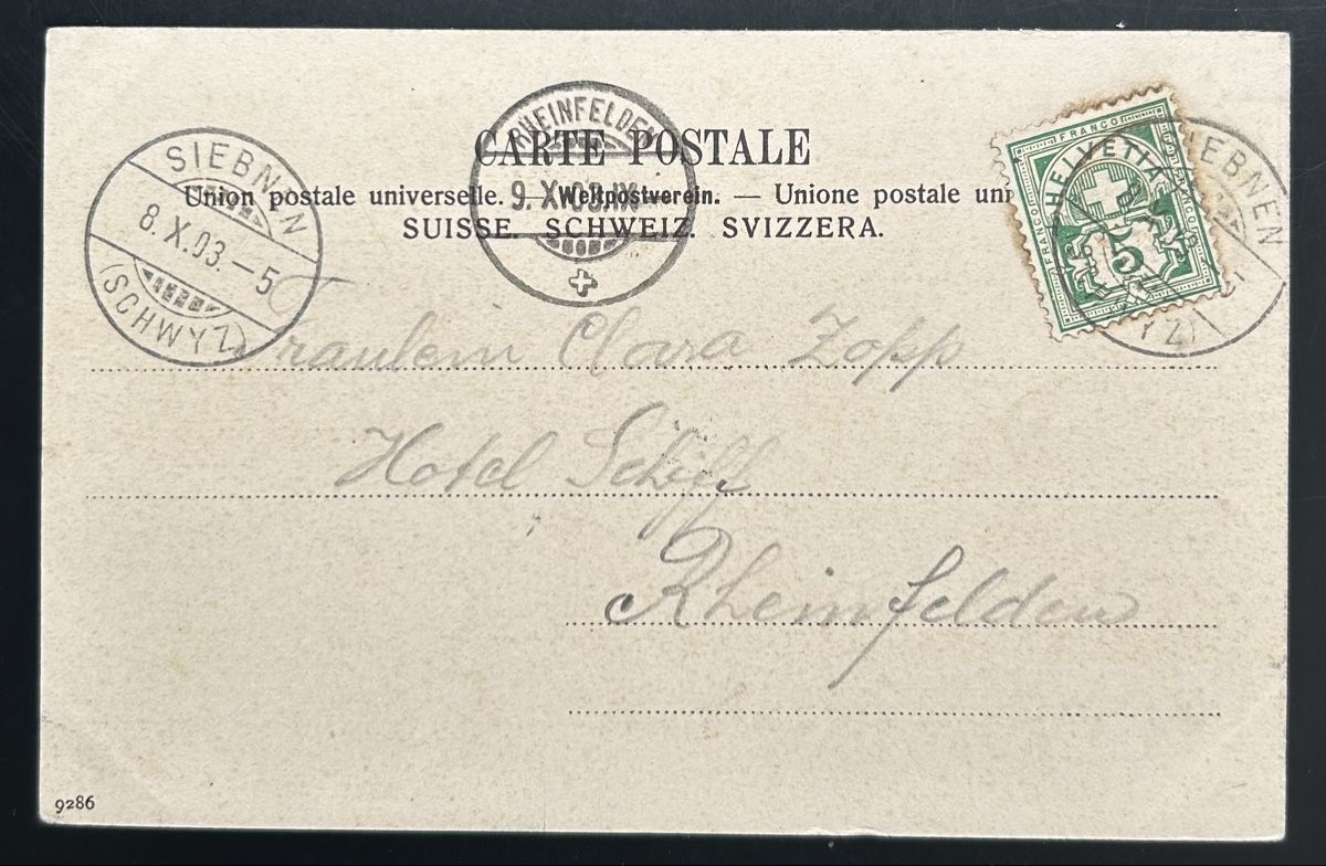Cartoline postali: AK Siebnen 2-Bildrig  – Usato da Horw venduto da Tellbub 1