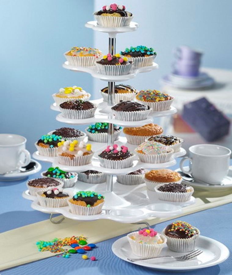 Piatti di portata: Muffin Etagère mit 5 Böden – Nuovo e nell'imballaggio originale da Wettingen venduto da kochshop 2