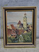 Ölgemälde Überlingen nach Walter Dolch im Holzrahmen