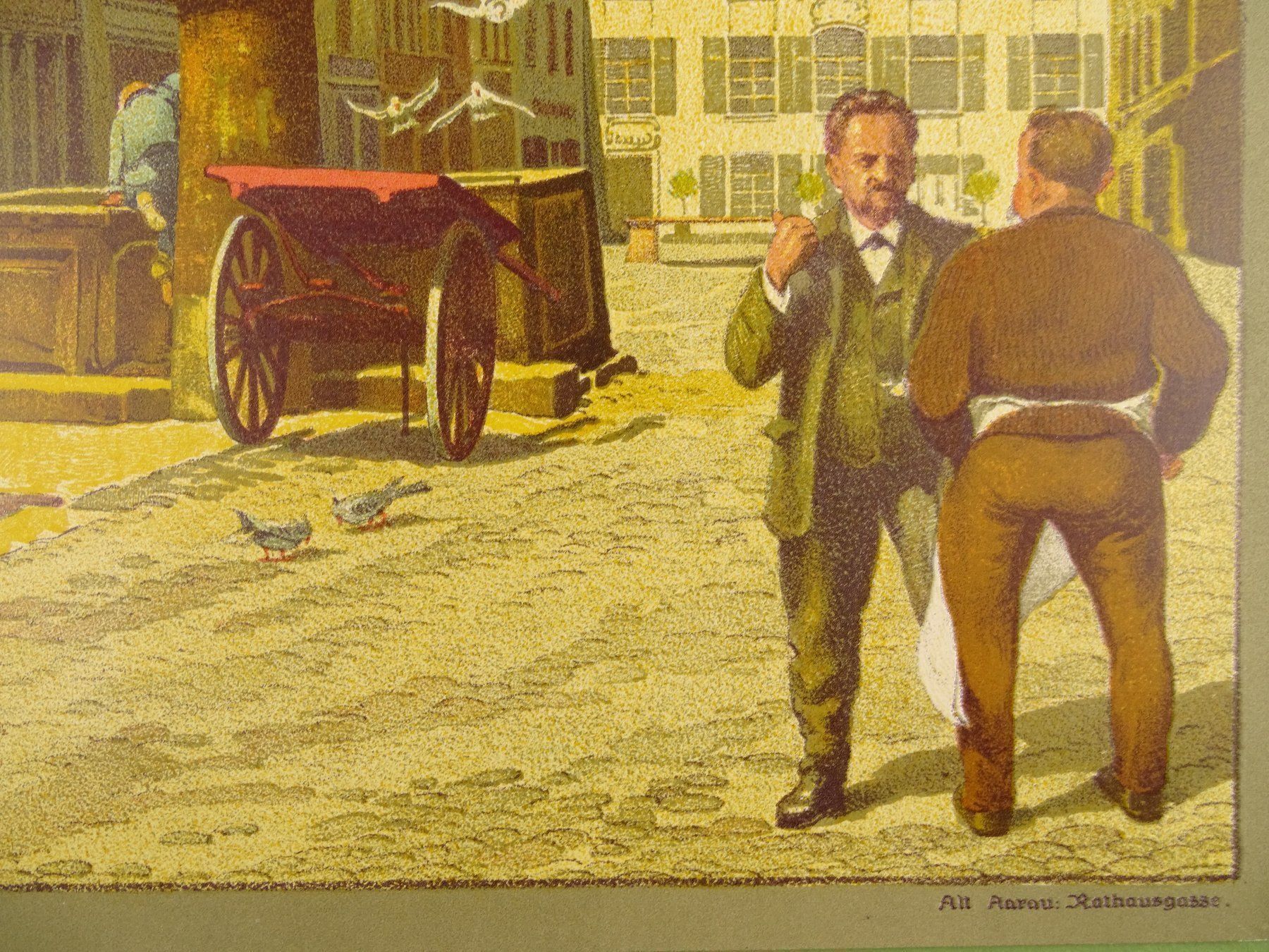 Incisioni: AARAU RATHAUSGASSE, LITHOGRAPHIE – Usato da Grüningen venduto da Kartensammler 3