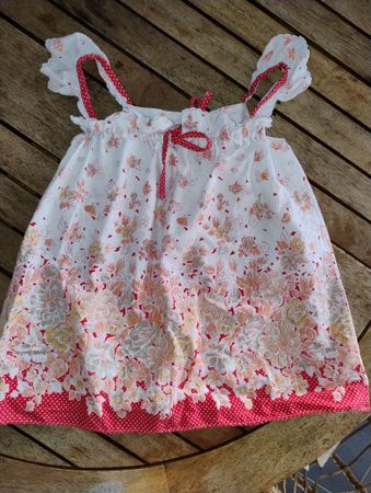 Sommerliches Blumenkleid, Marke Bärli, Gr. 86, Baumwolle