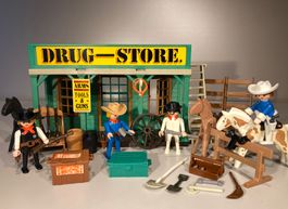 Playmobil Western Drug-Store mit Zubehör, Vintage-Rarität