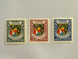 1927, 87. Geburtstag Fürsten Johann II, W4-6, ungebraucht