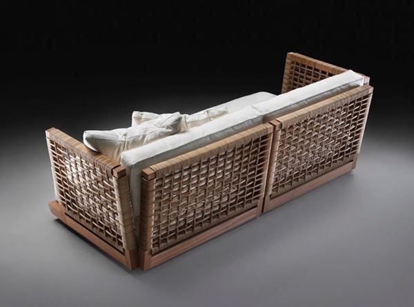 Sofas: Sofa Couch Polstermöbel Lounge Teakholz Rattan – Neu und originalverpackt aus Daisendorf von Wohn-Kult 6