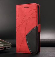 NEUES Flip-Cover für iPhone 13 Pro Max rot-schwarz - 224111