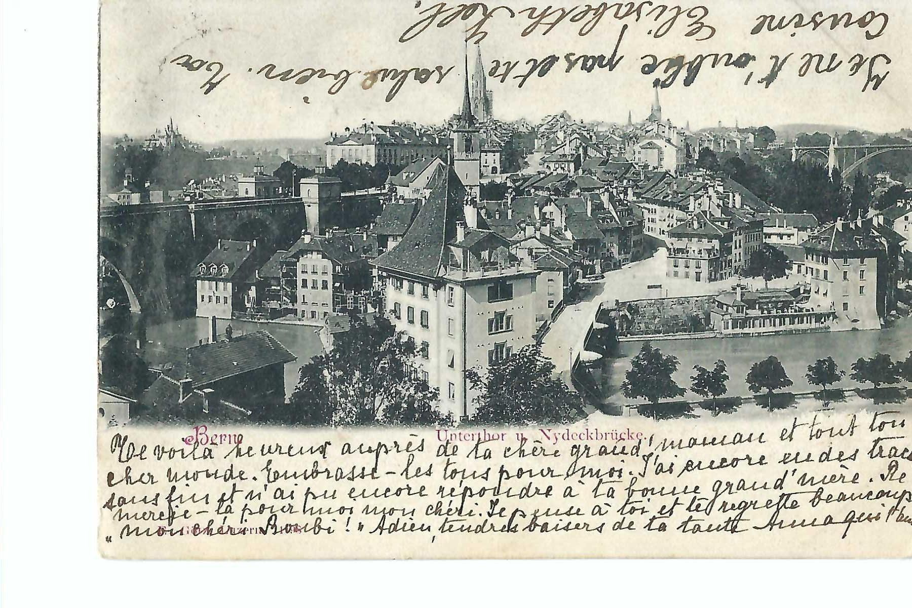 Cartes postales: Bern Unterthor und  Nydeggbrücke 1902 – D'occasion à Thun par 44wart
