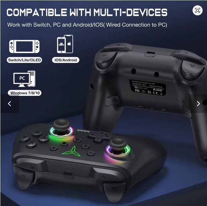 Controller: Bluetooth Controller RGB neu, kompatibel mit PC, Switch, etc – Nuovo e nell'imballaggio originale da Baden venduto da vongillus 1